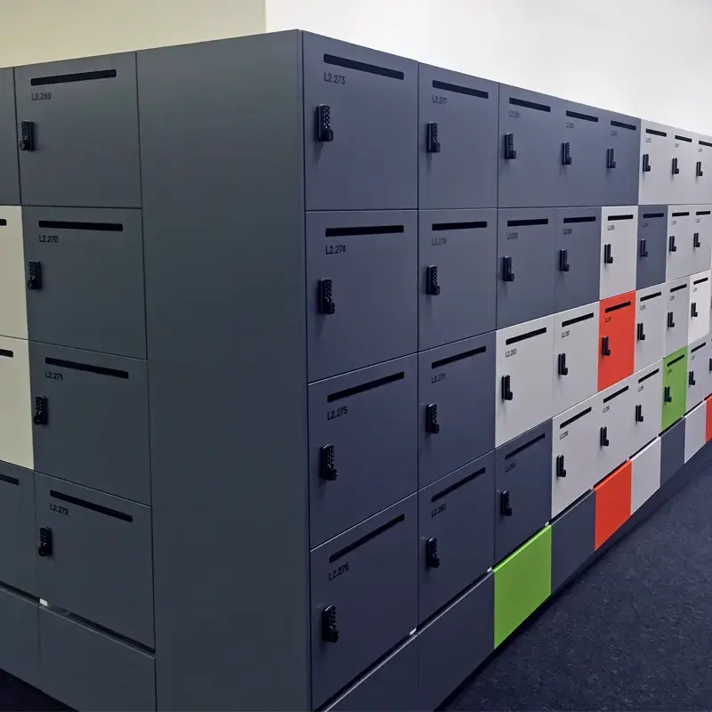 Police lockers for secure storage in stations