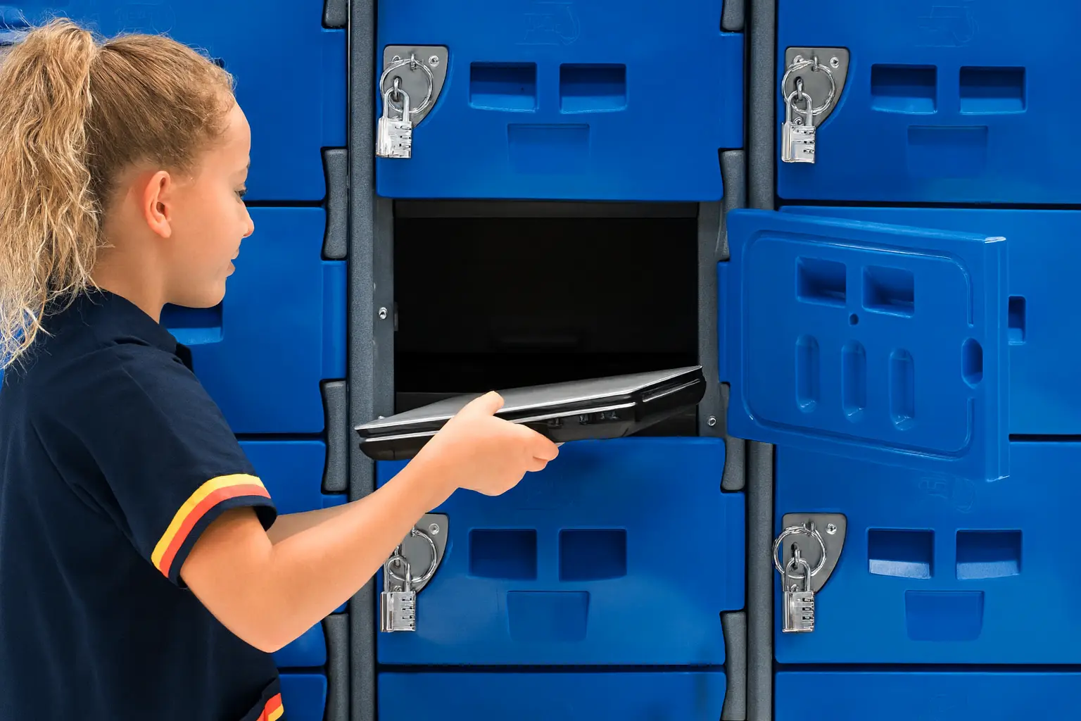 Blue Laptop Lockers