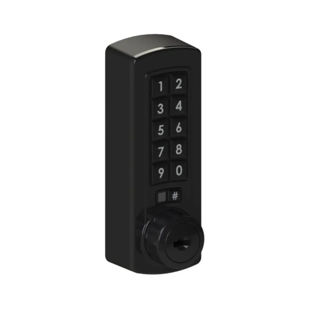Gemini Digital Combination Lock 3700 - Black - Vertical - Secure Lockers.webp