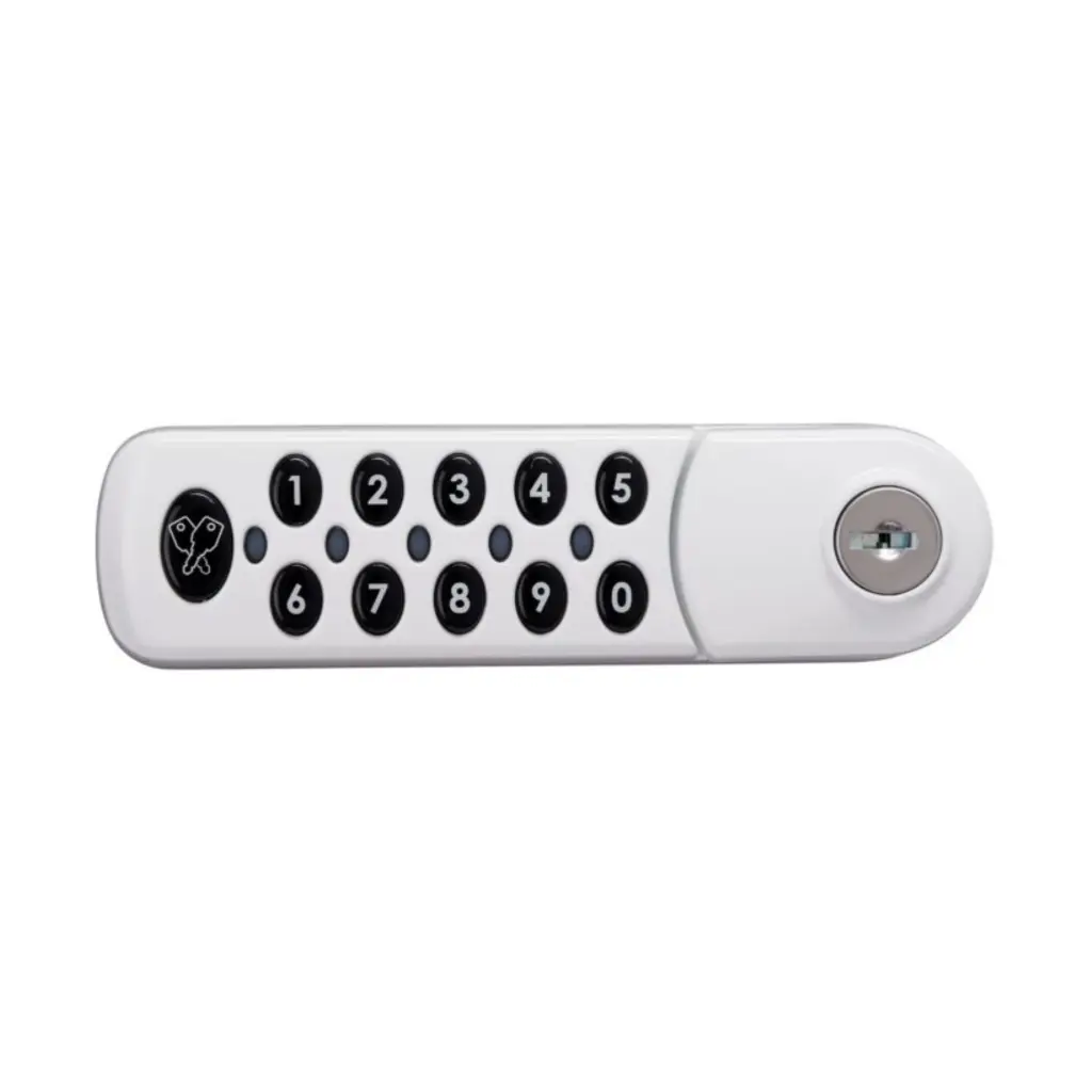 Zenith Digital Combination Lock 3780 - White - Left Handed - Secure Lockers.webp