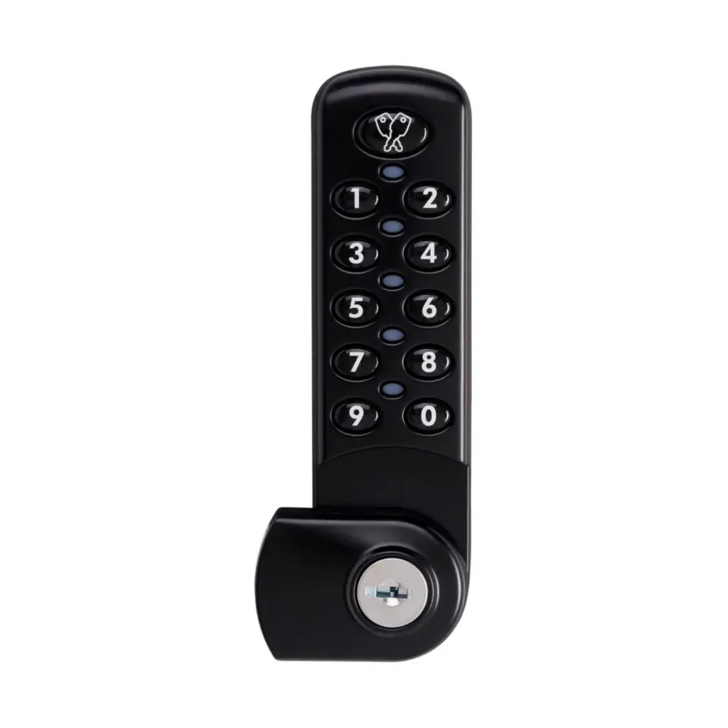 Zenith Digital Combination Lock 3780 - Black - Vertical - Open - Secure Lockers.webp
