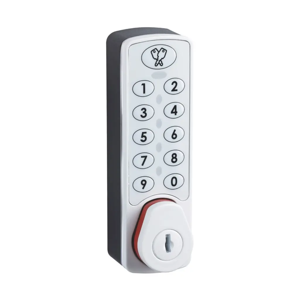 Horizon Digital Lock with Real Time Clock 3951 - White - Vertical - Secure Lockers.webp