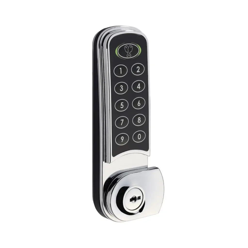 Nimbus Digital Combination Lock 3960 - Open - Chrome - Secure Lockers.webp