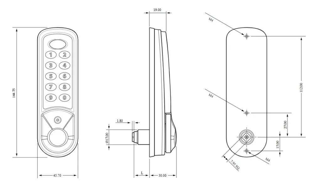Nimbus Wet Area Digital Combination Lock 3961.webp