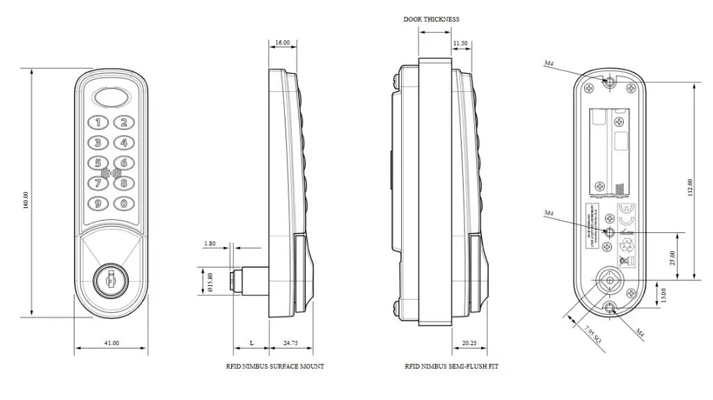 Nimbus RFID Digital Combination Lock 3963.webp