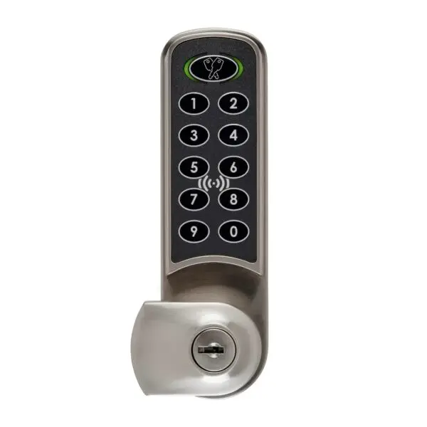 Nimbus RFID Digital Combination Lock 3963 - Brushed Nickel Open 1 - Secure Lockers.webp