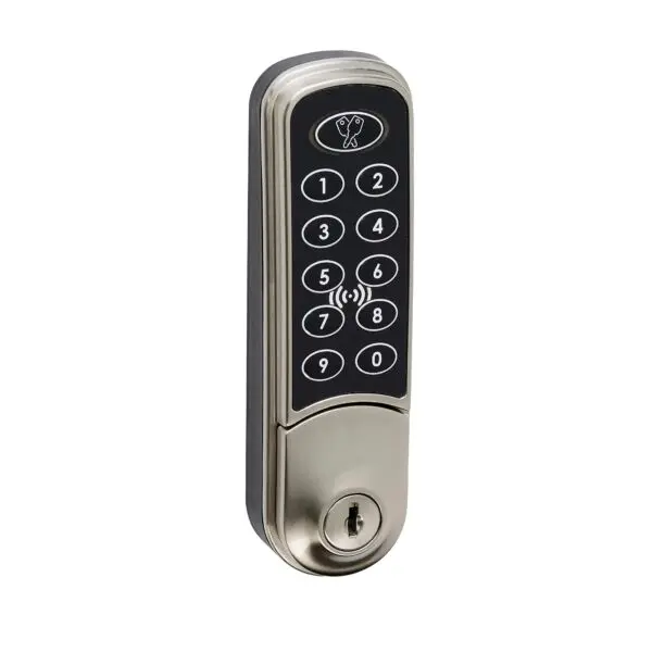 Nimbus RFID Digital Combination Lock 3963 - Brushed Nickel Side - Secure Lockers.webp