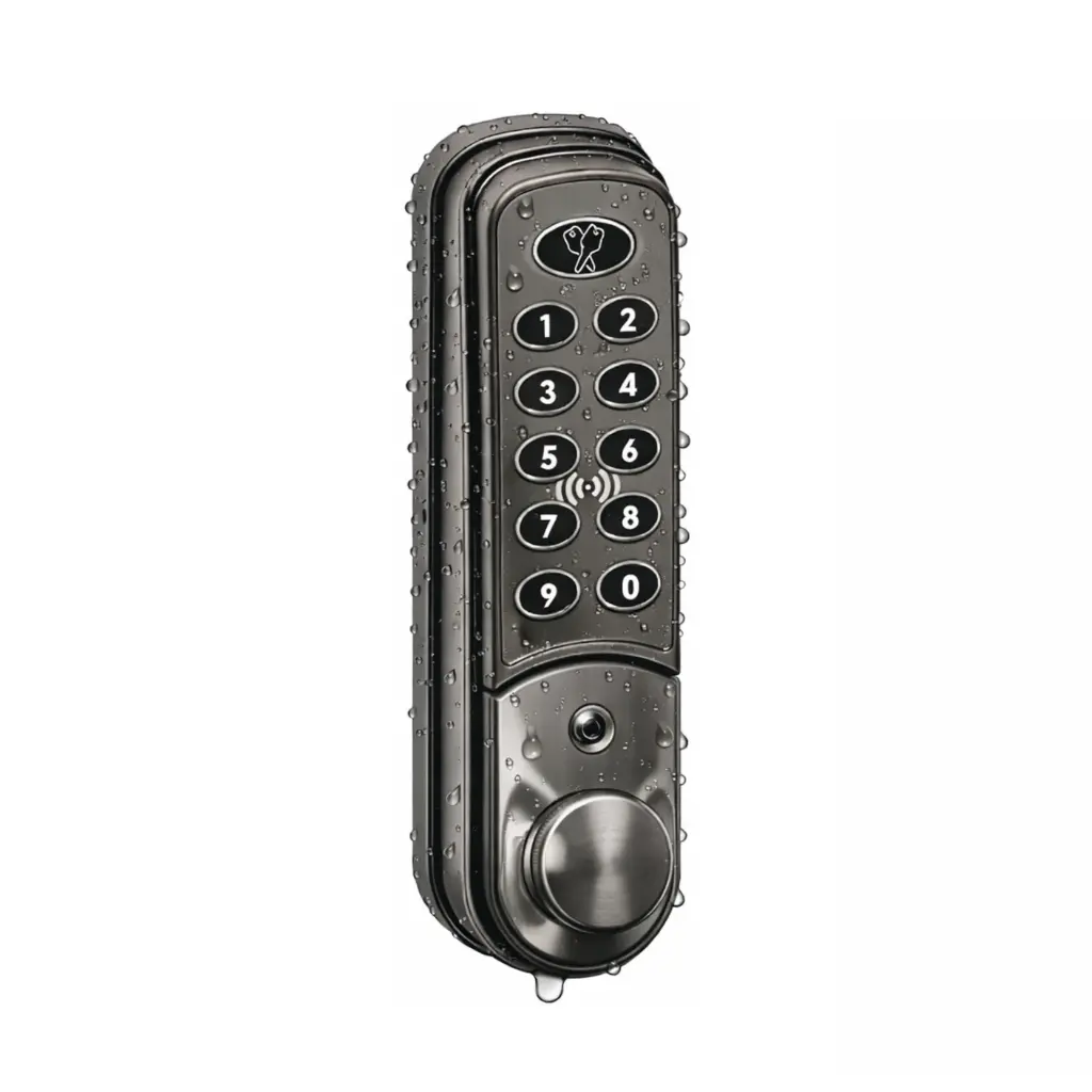 Nimbus Wet Area RFID Digital Combination Lock 3964 - Brushed Nickel - Secure Lockers.webp