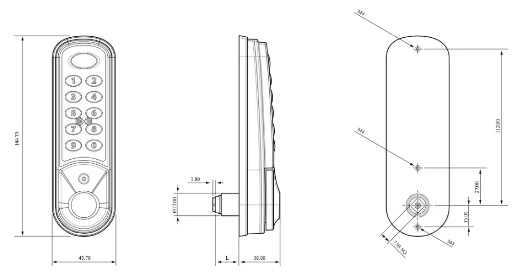 Nimbus Wet Area RFID Digital Combination Lock 3964.webp