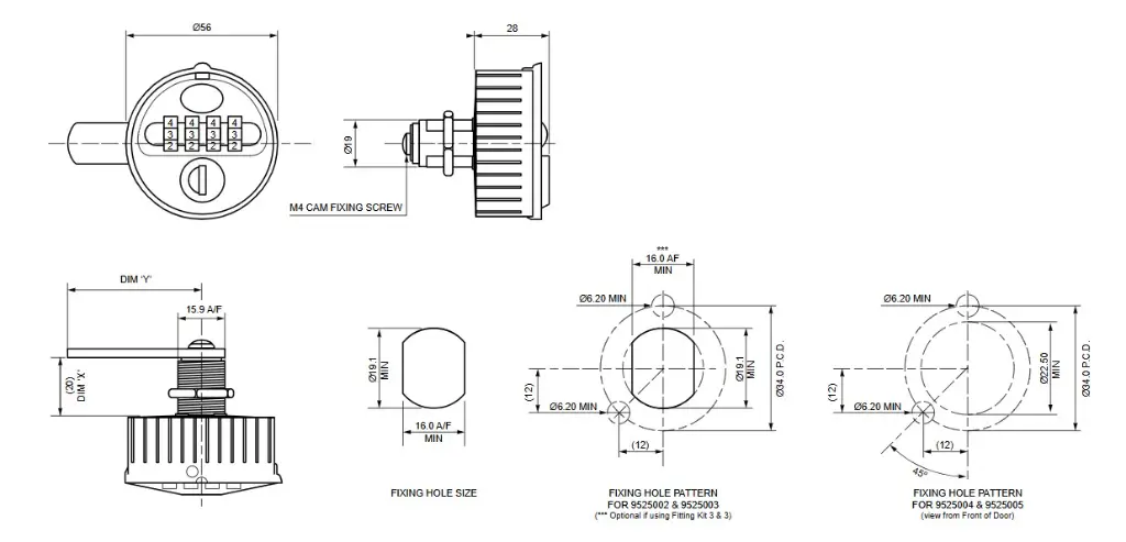 Round Combination Lock 2800 - Secure Lockers.webp