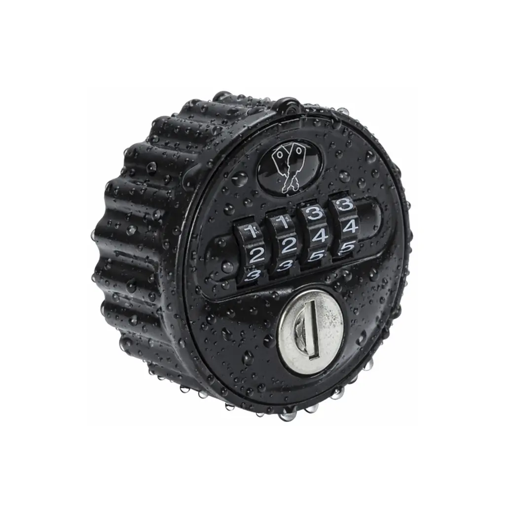 Wet Area Round Combination Lock 2810 - Black - Private - Secure Lockers.webp
