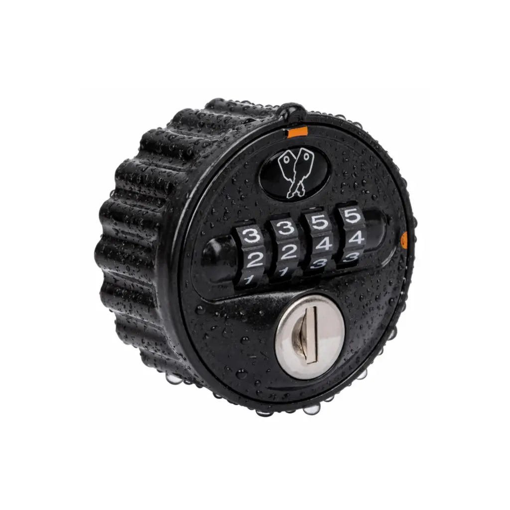 Wet Area Round Combination Lock 2810 - Black - Public - Secure Lockers.webp