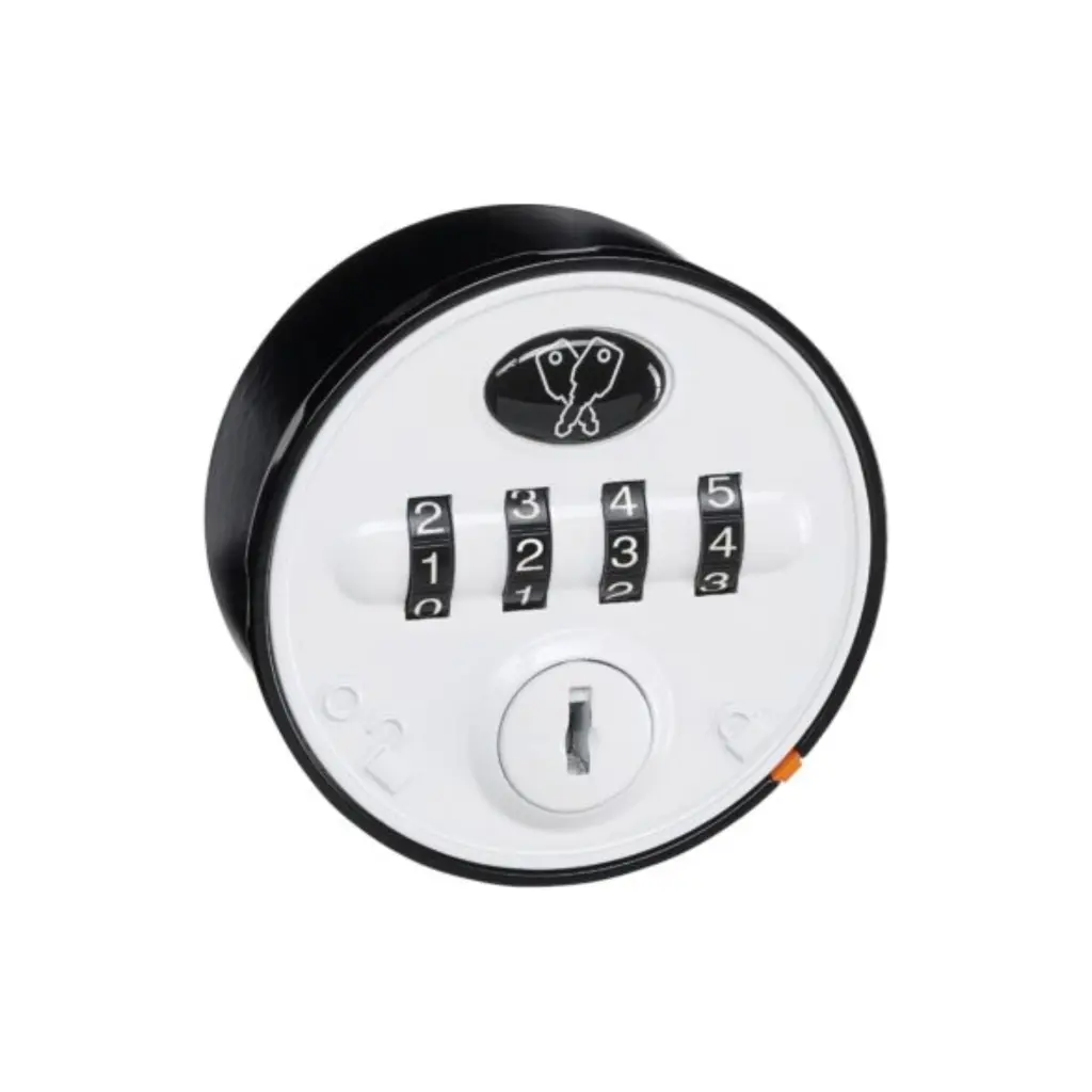 Saros Auto-Scramble Combination Lock 2850 (Private Mode) - White - Secure Lockers.webp