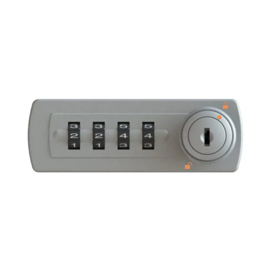 Gemini Mechanical Combination Lock 2700 - Silver - Left Handed - Public - Secure Lockers.webp