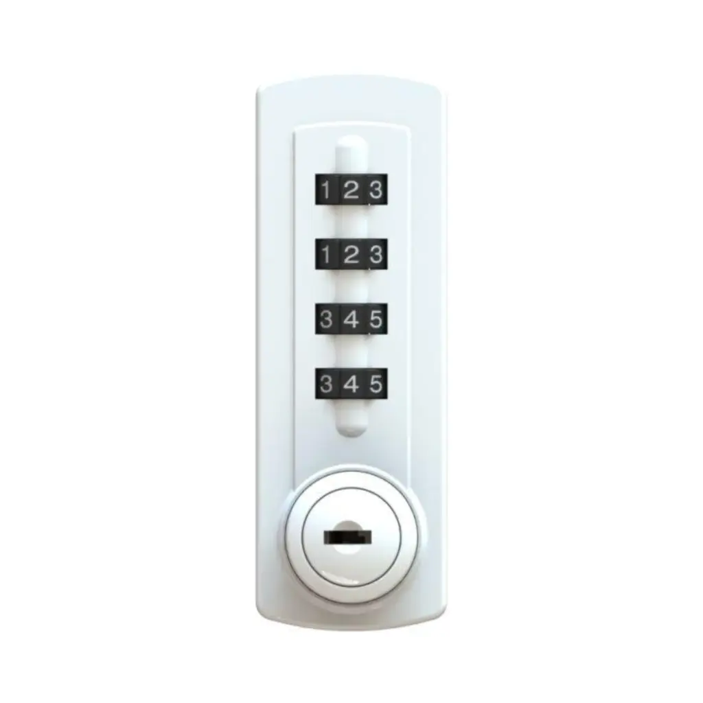 Gemini Mechanical Combination Lock 2700 - White - Vertical - Private - Secure Lockers.webp
