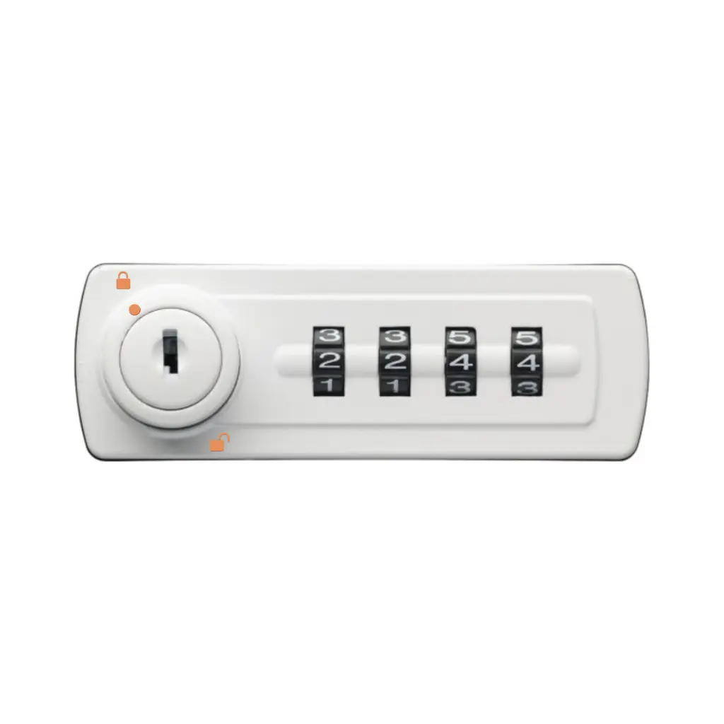 Gemini Mechanical Combination Lock 2700 - White - Right Handed - Public - Secure Lockers.webp