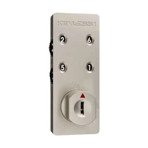 Keyless1 Mechanical Combination Lock (Public + Private) - Satin Nickel - Secure Lockers.webp