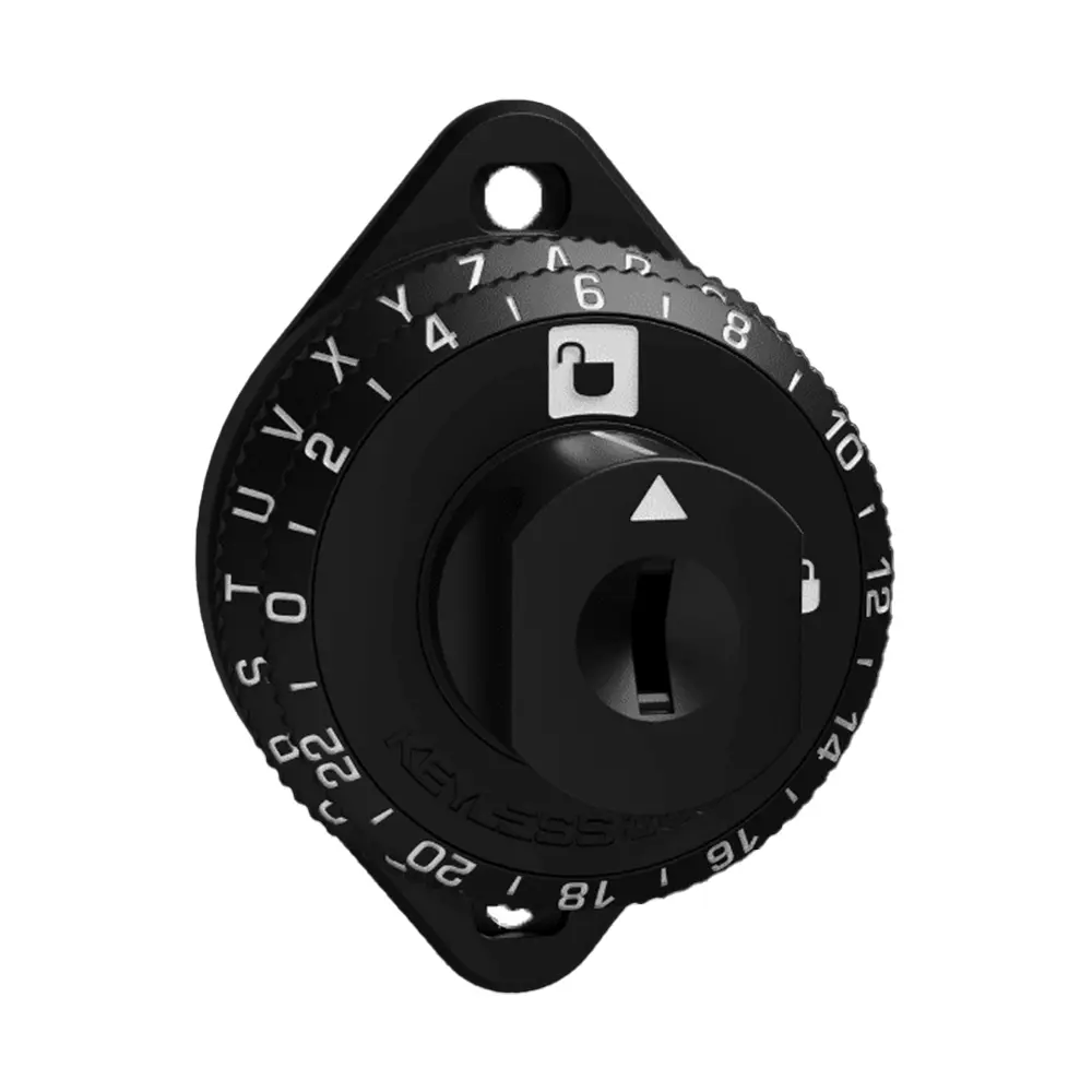 Keyless360 Mechanical Combination Lock - Matte Black - Secure Lockers.webp