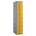 Single Door HDPE Heavy Duty Plastic Locker - Yellow - Secure Lockers.webp