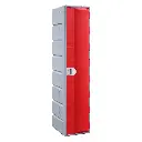Single Door HDPE Heavy Duty Plastic Locker - Red - Secure Lockers.webp
