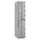 Two Door HDPE Heavy Duty Plastic Locker - Grey - Secure Lockers.webp