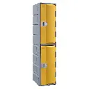 Two Door HDPE Heavy Duty Plastic Locker - Yellow - Secure Lockers.webp