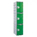 Three Door HDPE Heavy Duty Plastic Locker - Green - Secure Lockers.webp