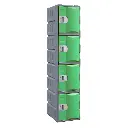 Four Door HDPE Heavy Duty Plastic Locker - Green - Secure Lockers.webp
