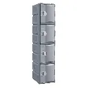 Four Door HDPE Heavy Duty Plastic Locker - Grey - Secure Lockers.webp