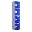 Four Door HDPE Heavy Duty Plastic Locker - Blue - Secure Lockers.webp