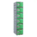 Six Door HDPE Heavy Duty Plastic Locker - Green - Secure Lockers.webp