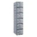 Six Door HDPE Heavy Duty Plastic Locker - Grey - Secure Lockers.webp