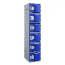 Six Door HDPE Heavy Duty Plastic Locker - Blue - Secure Lockers.webp