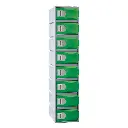 Eight Door HDPE Heavy Duty Plastic Locker - Green - Secure Lockers.webp