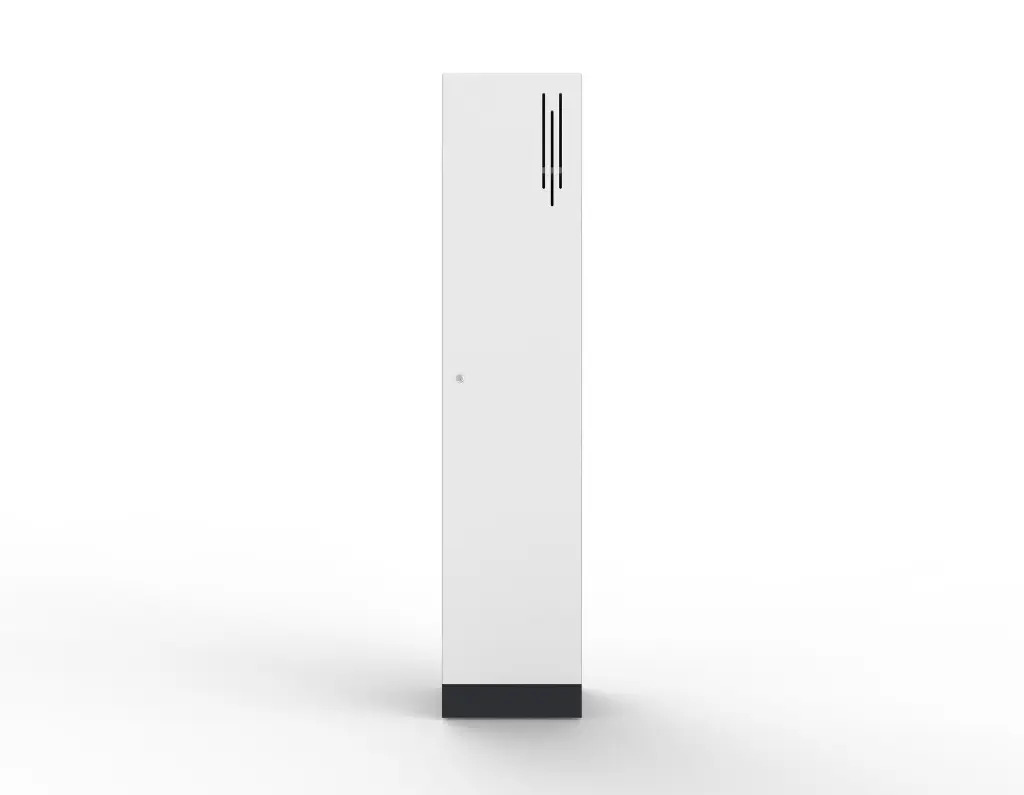 Single Door Laminate Locker - White Satin - Secure Lockers.webp