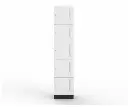 5 Door Laminate Locker - Satin White - Secure Lockers.webp