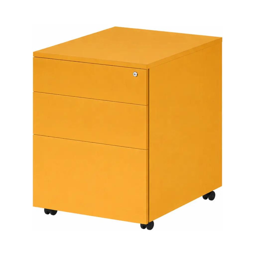 Trimline Mobile Pedestal - Secure Lockers - Dark Yellow.webp