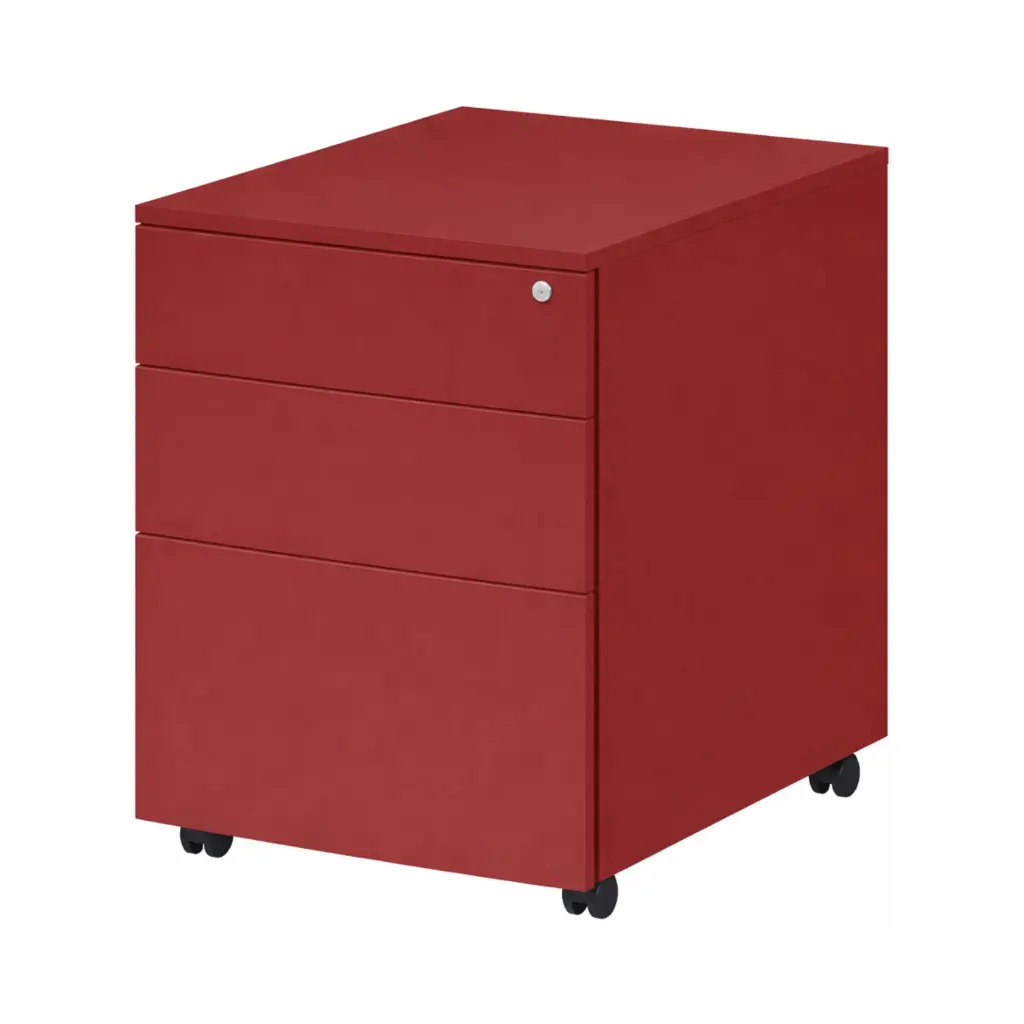 Trimline Mobile Pedestal - Secure Lockers - Signal Red.webp