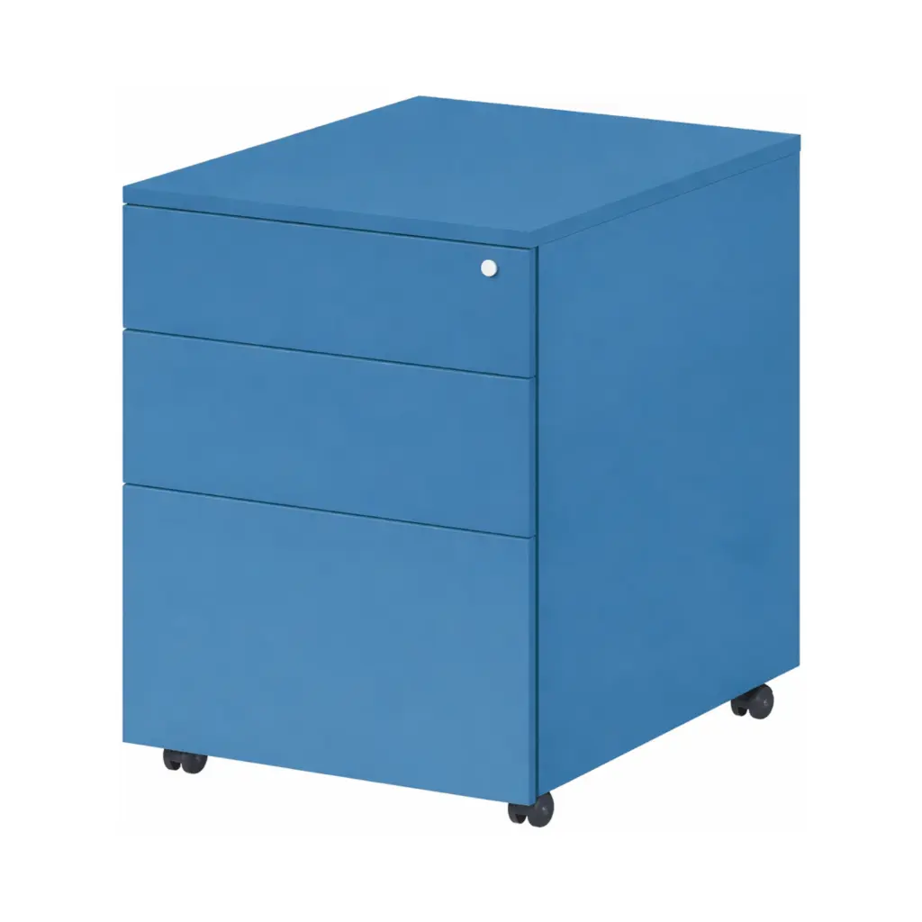 Trimline Mobile Pedestal - Secure Lockers - Blaze Blue.webp