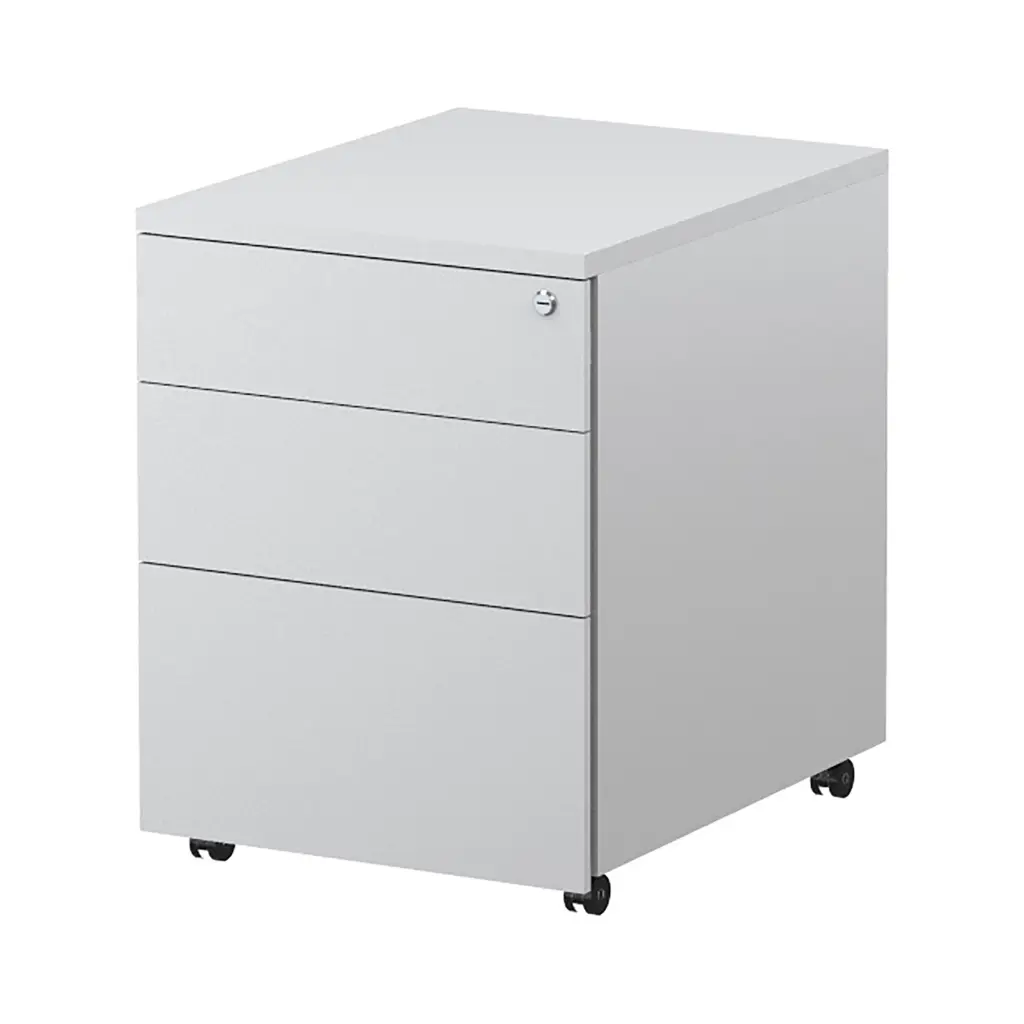 Trimline Mobile Pedestal - Secure Lockers - White Satin.webp
