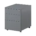 Trimline Mobile Pedestal - Secure Lockers - Satin Silver.webp