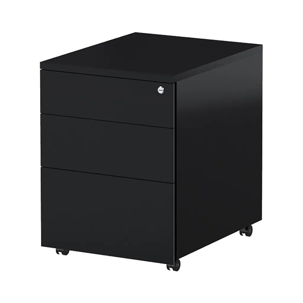 Trimline Mobile Pedestal - Secure Lockers - Black Satin.webp