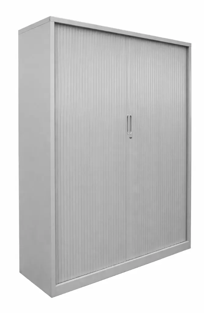 Tambour Door Cabinet - 2000Hx1200Wx462D - Silver Grey - Secure Lockers.webp