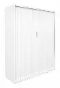 Tambour Door Cabinet - 2000Hx1200Wx462D - White Satin - Secure Lockers.webp