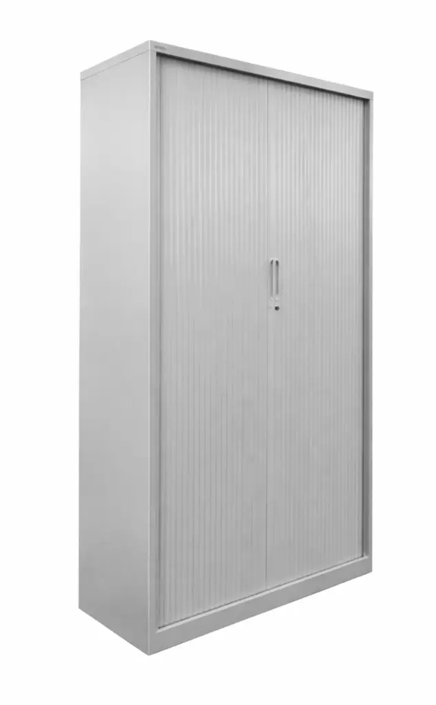 Tambour Door Cabinet - 2000Hx900Wx462D - Silver Grey - Secure Lockers.webp