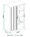 Tambour Door Cabinet - 1320Hx900Wx462D - Dimensions - Secure Lockers.webp