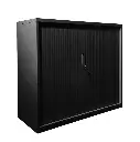 Tambour Door Cabinet - 1015Hx1200Wx462D - Black Satin - Secure Lockers.webp