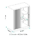 Tambour Door Cabinet - 1015Hx900Wx462D - Dimensions - Secure Lockers.webp