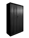 Tambour Door Cabinet - 2000Hx900Wx462D - Black Satin - Secure Lockers.webp