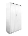Tambour Door Cabinet - 2000Hx900Wx462D - White Satin - Secure Lockers.webp